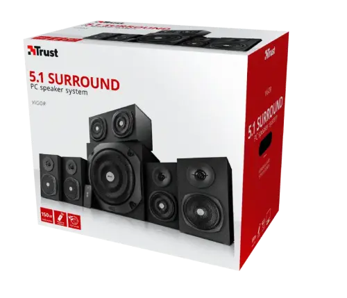 Trust Vigor 22236 5+1 Surround 150W Uzaktan Kumandalı Siyah Hoparlör