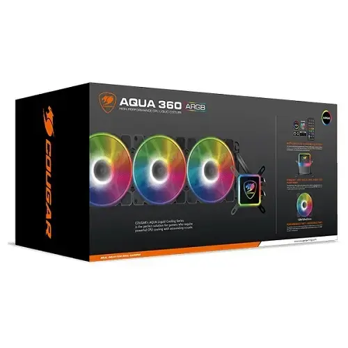 Cougar Aqua ARGB 360 CGR-AQUA-ARGB-360 360mm RGB İşlemci Sıvı Soğutucu