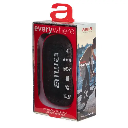 Aiwa BS-110RD Kırmızı Bluetooth Taşınabilir Hoparlör