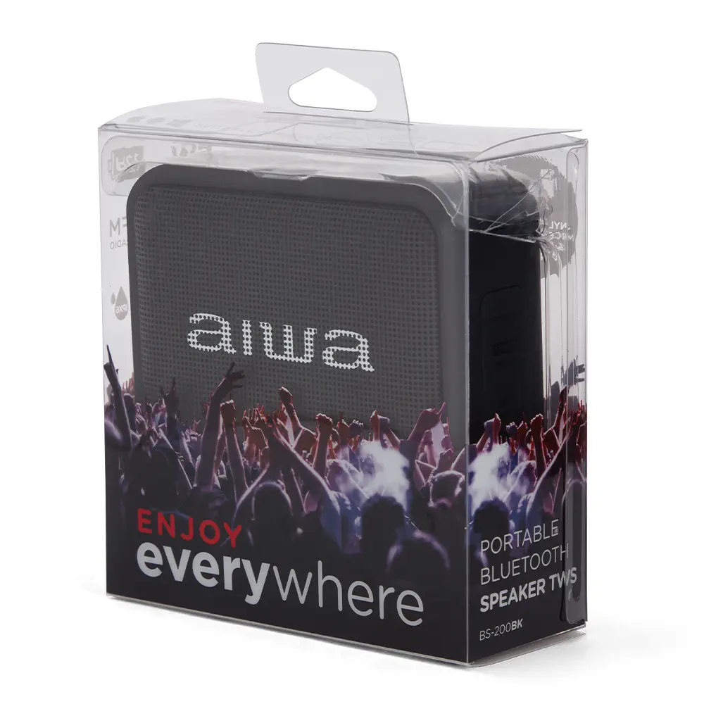 Aiwa BS-200BK Siyah Bluetooth Taşınabilir Hoparlör