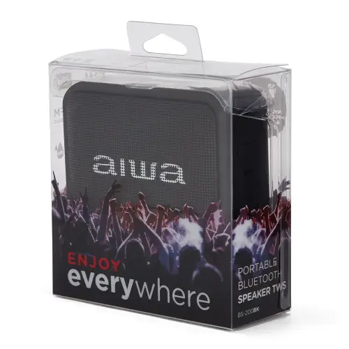 Aiwa BS-200BK Siyah Bluetooth Taşınabilir Hoparlör