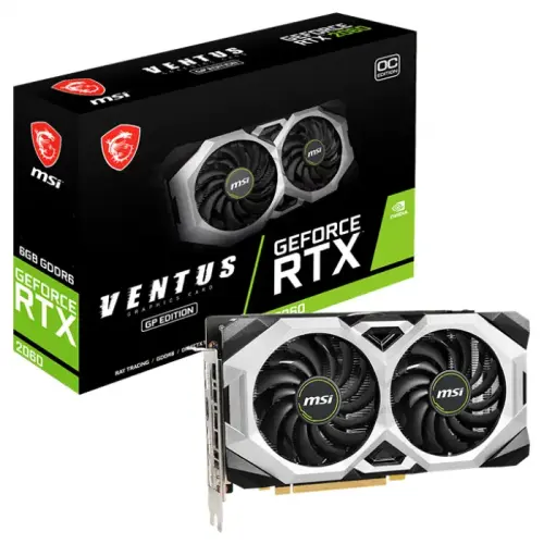 MSI GeForce RTX 2060 Ventus GP OC 6GB GDDR6 192Bit DX12 Gaming (Oyuncu) Ekran Kartı