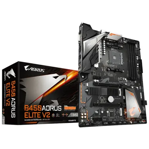 Gigabyte B450 Aorus Elite V2 AMD B450 Soket AM4 DDR4 3600(OC)MHz ATX Gaming (Oyuncu) Anakart