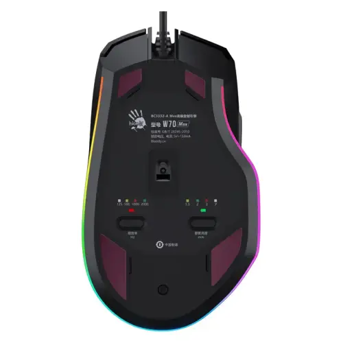 Bloody W70 Max 10.000 CPI 8 Tuş Optik RGB Siyah Kablolu Gaming (Oyuncu) Mouse