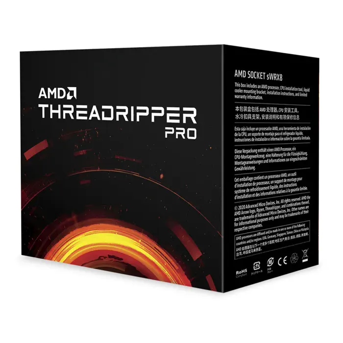AMD Ryzen Threadripper Pro 3995WX 2.70GHz 64 Çekirdek 288MB Soket sWRX8 İşlemci