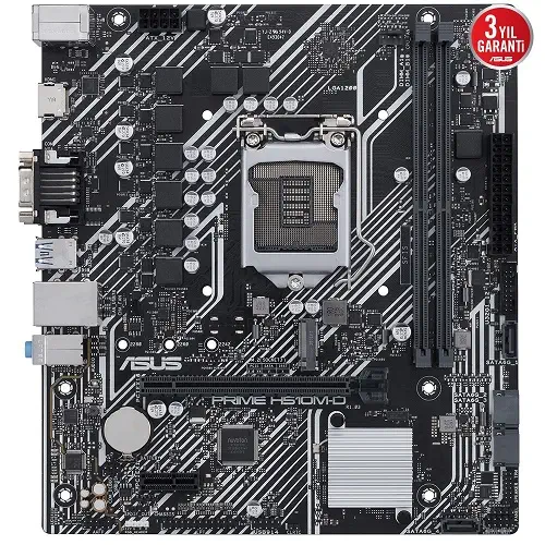 Asus Prime H510M-D Intel H510 Soket 1200 DDR4 3200(OC)MHz mATX Gaming (Oyuncu) Anakart