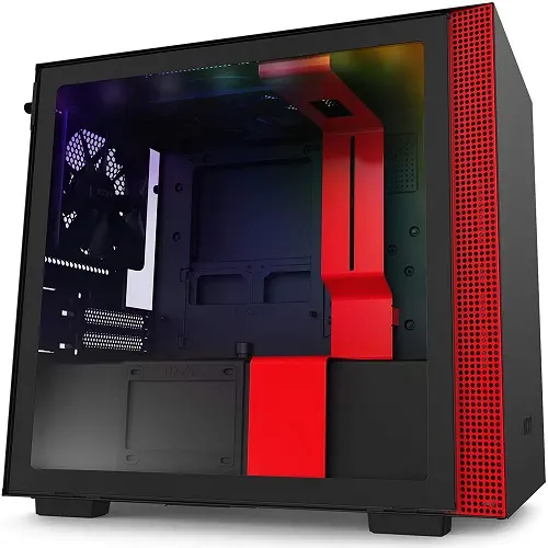 NZXT H210i CA-H210i-BR USB 3.1 Temperli Cam Mat Siyah/Kırmızı Mini-ITX Mini-Tower Gaming (Oyuncu) Kasa