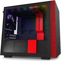 NZXT H210i CA-H210i-BR USB 3.1 Temperli Cam Mat Siyah/Kırmızı Mini-ITX Mini-Tower Gaming (Oyuncu) Kasa