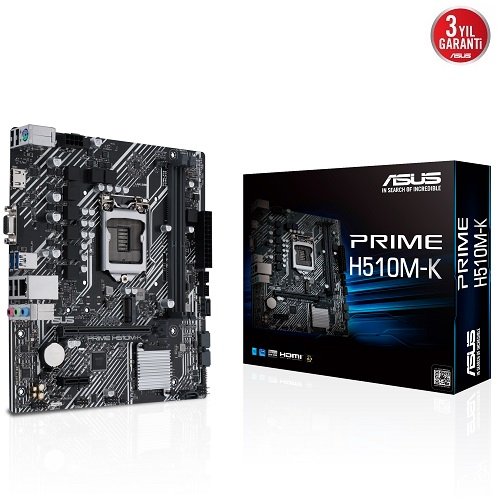 Asus Prime H510M-K Intel H510 Soket 1200 DDR4 3200(OC)MHz mATX Gaming (Oyuncu) Anakart