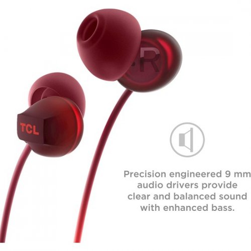 TCL SOCL300OR Kulak İçi Kablolu Kulaklık Bordo - TCL Türkiye Garantili