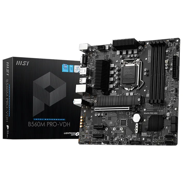 MSI B560M PRO-VDH Intel B560 Soket 1200 DDR4 5066(OC)MHz mATX Gaming (Oyuncu) Anakart