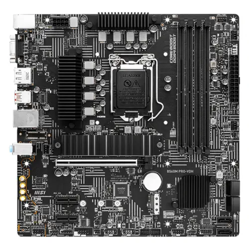 MSI B560M PRO-VDH Intel B560 Soket 1200 DDR4 5066(OC)MHz mATX Gaming (Oyuncu) Anakart