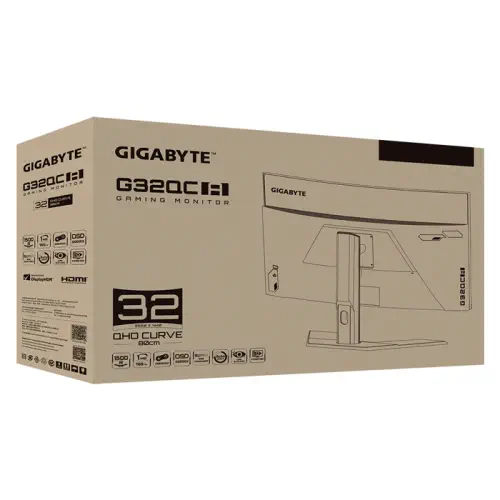 Gigabyte G32QC-A 31.5″ 1ms 165Hz FreeSync Premium Pro VA QHD Curved Gaming (Oyuncu) Monitör