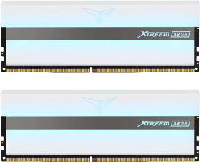 Team T-Force Xtreem ARGB White 16GB (2x8GB) 3200MHz CL16 DDR4 Gaming Ram (TF13D416G3200HC16CDC01)