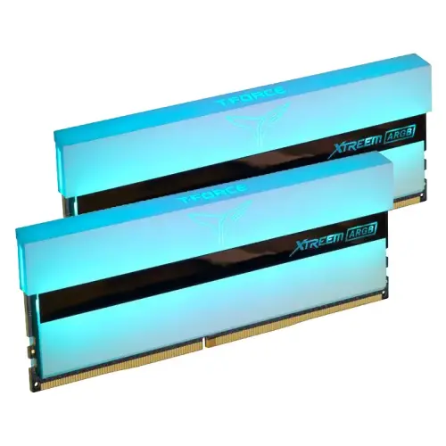 Team T-Force Xtreem ARGB White 16GB (2x8GB) 3200MHz CL16 DDR4 Gaming Ram (TF13D416G3200HC16CDC01)