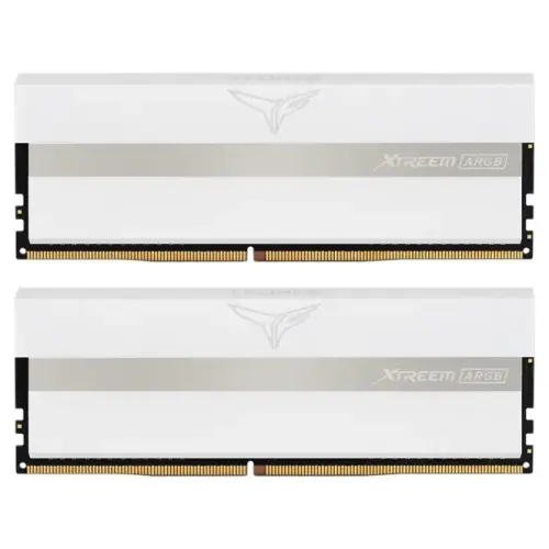 Team T-Force Xtreem ARGB White 16GB (2x8GB) 3200MHz CL16 DDR4 Gaming Ram (TF13D416G3200HC16CDC01)