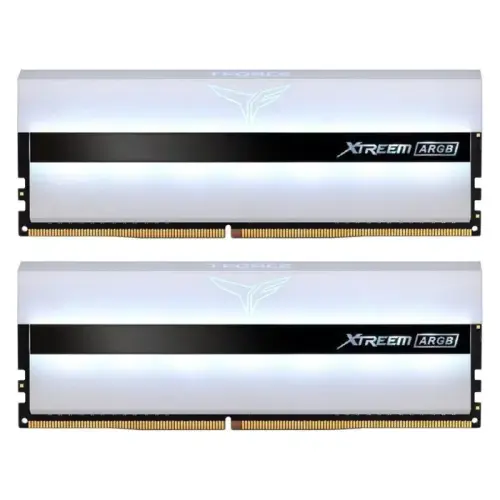 Team T-Force Xtreem ARGB White 16GB (2x8GB) 4000MHz CL18 DDR4 Gaming Ram (TF13D416G4000HC18JDC01)