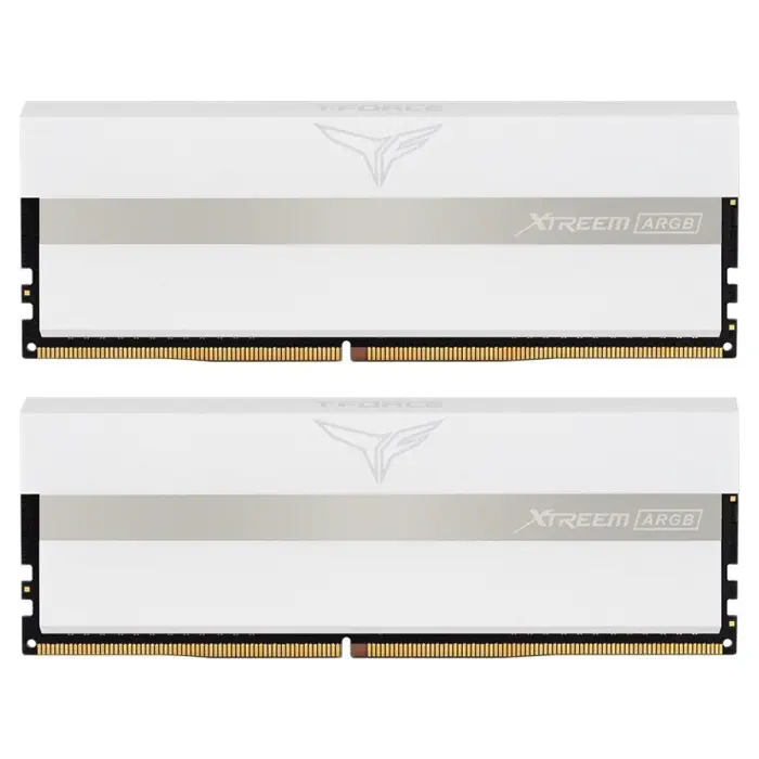 Team T-Force Xtreem ARGB White 16GB (2x8GB) 4000MHz CL18 DDR4 Gaming Ram (TF13D416G4000HC18JDC01)