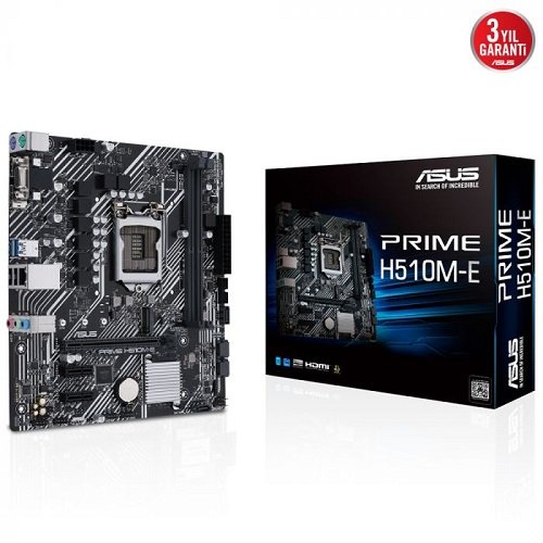 Asus Prime H510M-E Intel H510 Soket 1200 DDR4 3200(OC)MHz mATX Gaming (Oyuncu) Anakart