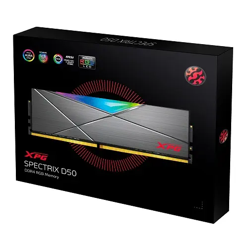 XPG Spectrix D50 RGB AX4U320032G16A-ST50 32GB (1x32GB) DDR4 3200MHz CL16 Gaming (Oyuncu) Ram