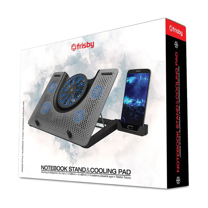 Frisby FNC-5240ST 5xFan USB Alüminyum 17” Siyah Notebook Soğutucu