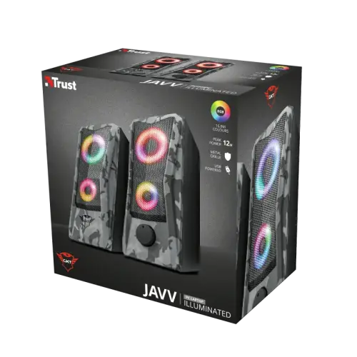 Trust GXT 606 Javv 23379 RGB Illuminated 12W 2.0 USB Hoparlör