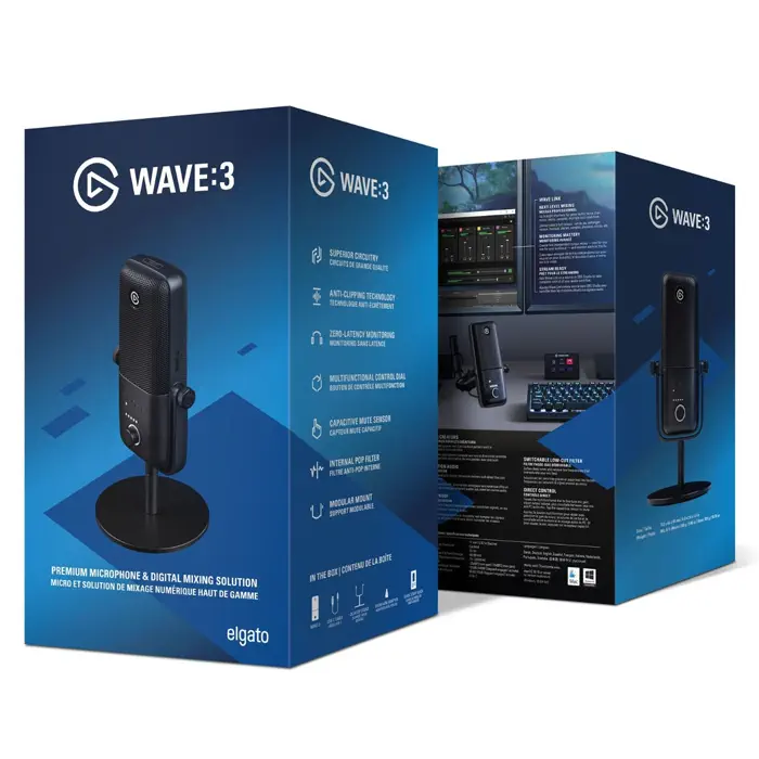 Elgato Wave 3 10MAB9901 Profesyonel Oyun ve Yayıncı Mikrofonu
