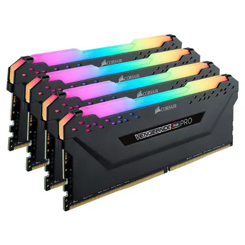 Corsair Vengeance RGB Pro CMW32GX4M4K4000C19 32GB (4x8GB) DDR4 4000MHz CL19 Siyah Gaming Ram (Bellek)