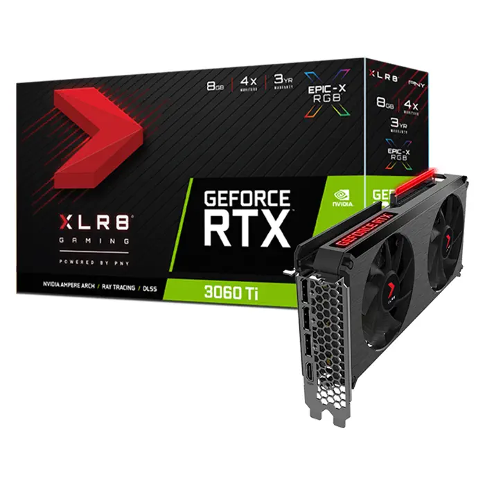 PNY GeForce RTX 3060 Ti 8GB XLR8 Gaming REVEL EPIC-X RGB LHR VCG3060T8LDFXPPB 8GB GDDR6 256Bit DX12 Gaming Ekran Kartı