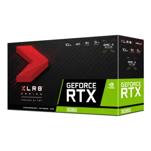 PNY GeForce RTX 3080 10GB XLR8 Gaming REVEL EPIC-X RGB LHR VCG308010LTFXPPB 10GB GDDR6X 320Bit DX12 Gaming Ekran Kartı