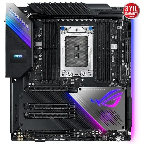 Asus ROG Zenith II Extreme Alpha AMD TRX40 Soket sTRX4 DDR4 4733(OC)MHz E-ATX Gaming (Oyuncu) Anakart
