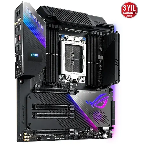 Asus ROG Zenith II Extreme Alpha AMD TRX40 Soket sTRX4 DDR4 4733(OC)MHz E-ATX Gaming (Oyuncu) Anakart