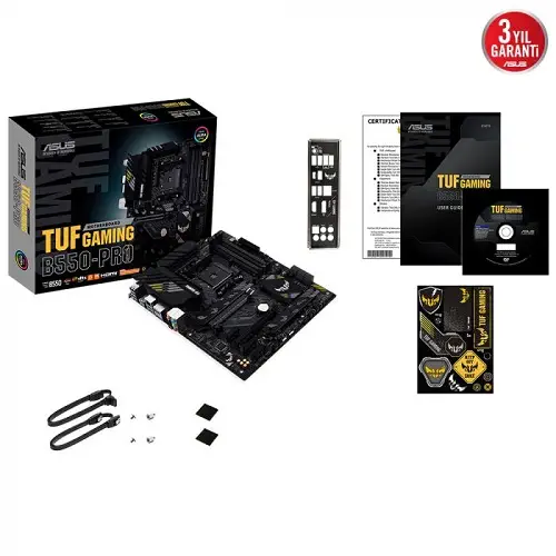 Asus TUF Gaming B550-PRO AMD B550 Soket AM4 DDR4 4600(OC)MHz ATX Gaming (Oyuncu) Anakart