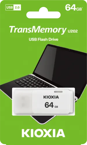 Kioxia TransMemory U202 LU202W064GG4 64GB USB 2.0 Flash Bellek