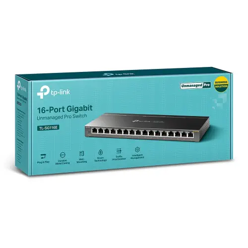 TP-Link TL-SG116E 16 Port Gigabit Yönetilemez Switch