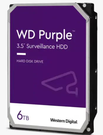 WD Purple WD62PURZ 6TB 3.5″ 5640RPM 128MB SATA 6GB/s 7x24 Güvenlik Diski