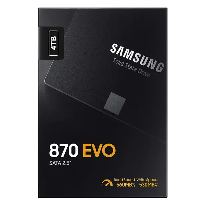 Samsung 870 EVO MZ-77E4T0BW 4TB 560/530MB/s 2.5″ SATA 3 SSD Disk