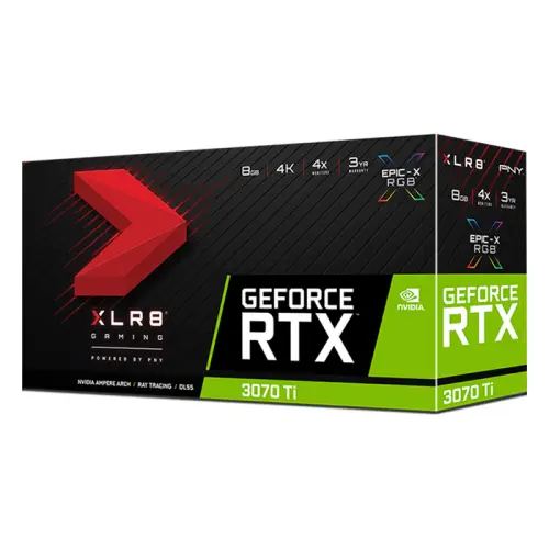 PNY GeForce RTX 3070 Ti 8GB XLR8 Gaming UPRISING EPIC-X RGB VCG3070T8TFXMPB 8GB GDDR6X 256Bit DX12 Gaming (Oyuncu) Ekran Kartı