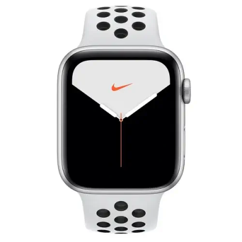 Apple Watch Nike Seri 5 GPS 44mm MX3V2TU/A Gümüş Alüminyum Kasa ve Pure Platinum/Siyah Nike Spor Kordon Akıllı Saat