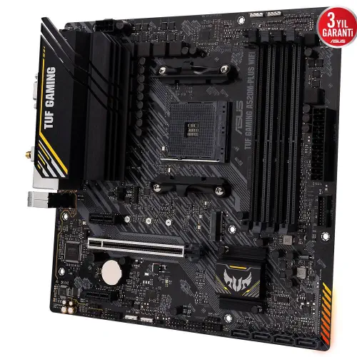 Asus TUF Gaming A520M-Plus WIFI AMD A520 Soket AM4 DDR4 4800(OC)MHz mATX Gaming (Oyuncu) Anakart