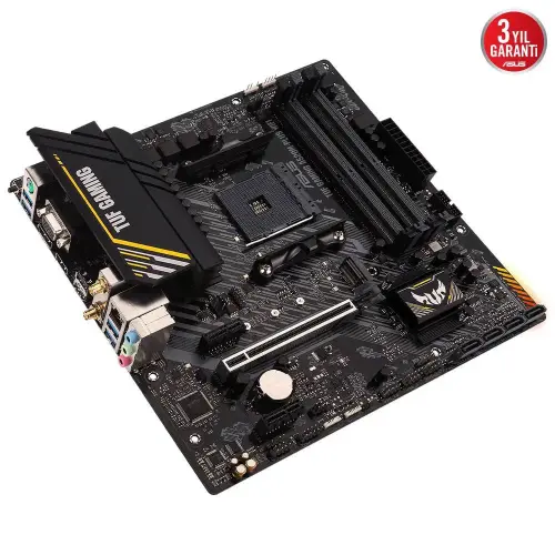 ASUS TUF Gaming A520M-Plus WIFI AMD A520 Soket AM4 DDR4 4800(OC)MHz mATX Gaming (Oyuncu) Anakart