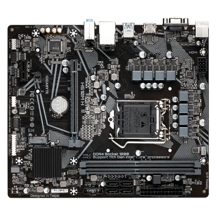 Gigabyte H510M H Intel H510 Soket 1200 DDR4 3200MHz mATX Gaming (Oyuncu) Anakart