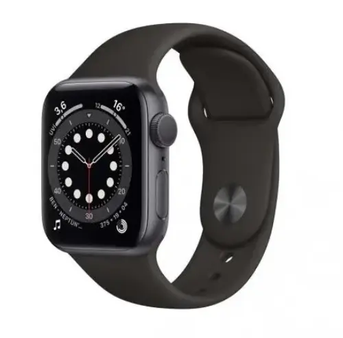 Apple Watch Seri 6 40mm GPS Space Gray Alüminyum Kasa ve Siyah Spor Kordon MG133TU/A