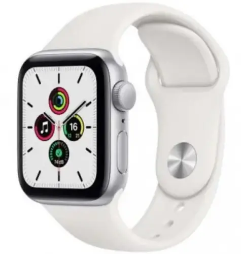Apple Watch SE 40mm GPS Silver Alüminyum Kasa ve Beyaz Spor Kordon MYDM2TU/A