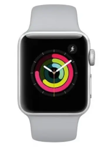 Apple Watch Series 3 GPS 38 mm Gümüş Rengi  Alüminyum Kasa Puslu Gri Spor Kordon MQKU2TU/A - Apple Türkiye Garantili