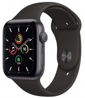 Apple Watch SE 44mm GPS Space Gray Alüminyum Kasa ve Siyah Spor Kordon MYDT2TU/A