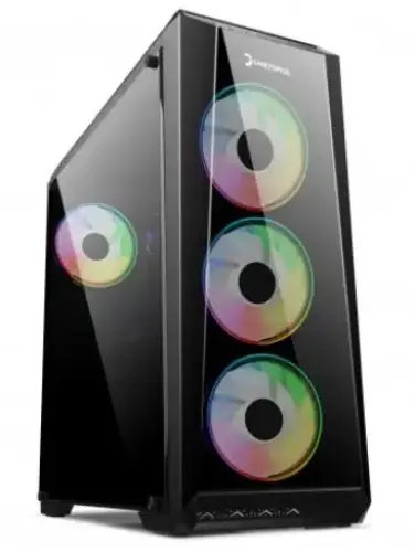 GamePower Crimson Guard 650W +80 Bronz Dahili PSU` lu 4x120mm ARGB Fan Gaming ATX Kasa RGB Kontrolcüsü ve Uzaktan Kumanda