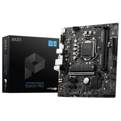MSI B560M PRO Intel B560 Soket 1200 DDR4 5200(OC)MHz mATX Gaming (Oyuncu) Anakart