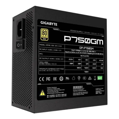 Gigabyte P750GM GP-P750GM 750W 80 Plus Gold Full Modüler Power Supply 