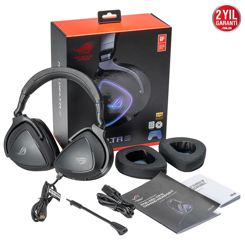 ASUS ROG Delta S RGB USB-C 7.1 Surround Kablolu Siyah Gaming (Oyuncu) Kulaklık